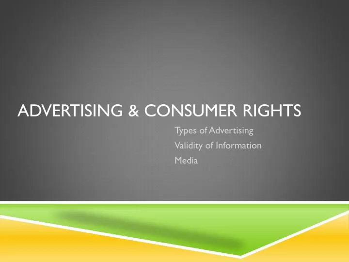 advertising consumer rights