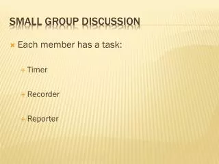 small group discussion