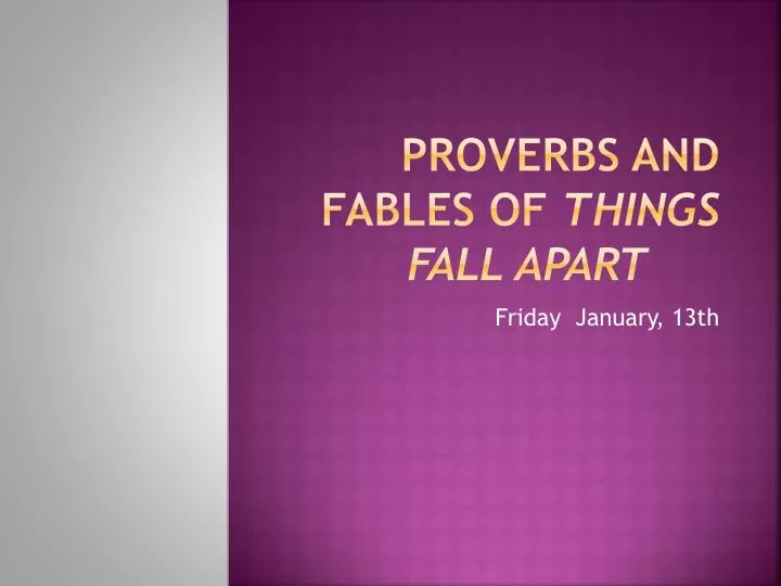 proverbs and fables of things fall apart