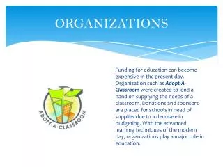 ORGANIZATIONS