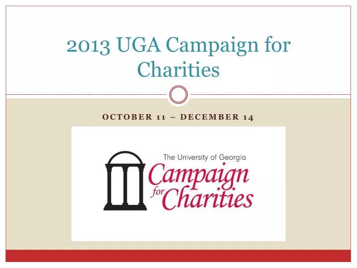2013 uga campaign for charities