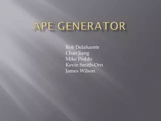 Ape Generator