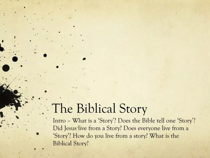 the biblical story