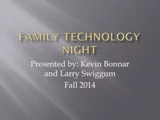 Family Technology Night