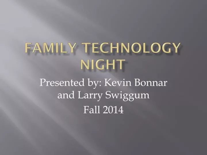 family technology night