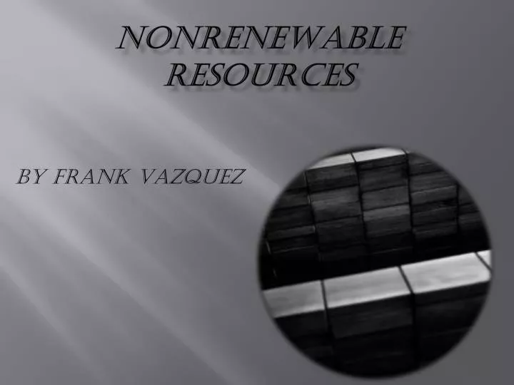 nonrenewable resources