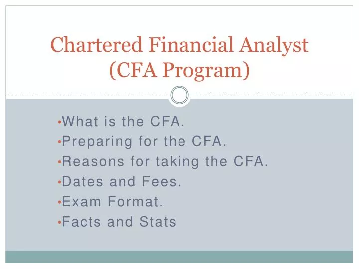 chartered financial analyst cfa program