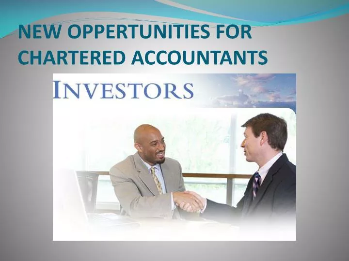 new oppertunities for chartered accountants