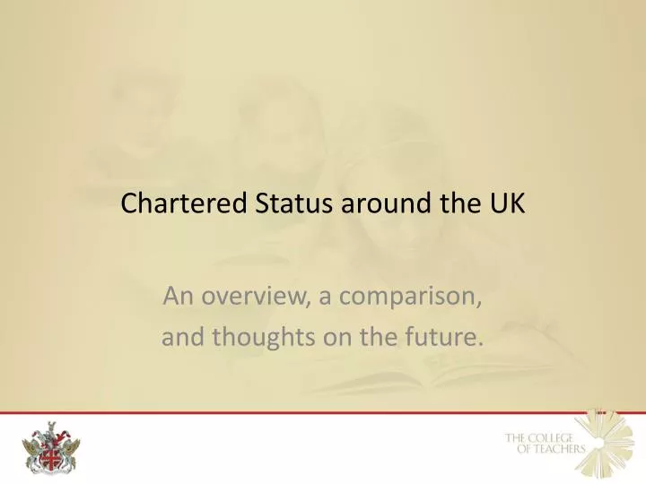 chartered status around the uk