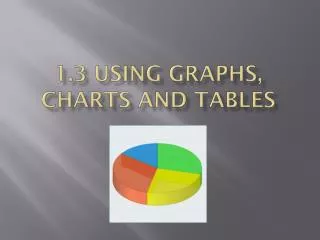 1.3 Using Graphs, Charts and Tables