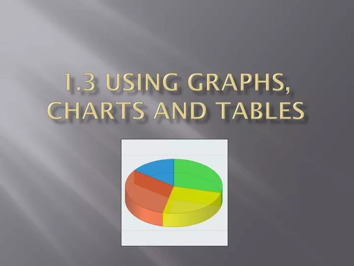 1 3 using graphs charts and tables