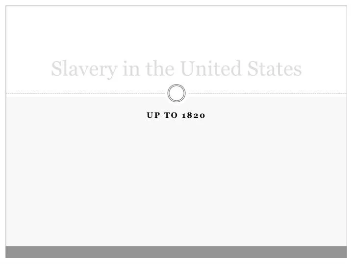 slavery in the united states