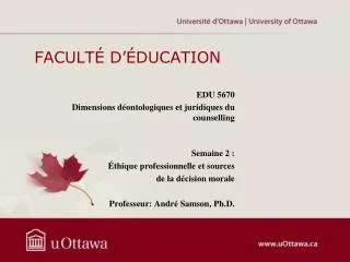 facult d ducation