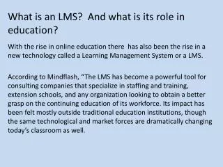 What is an LMS? And what is its role in education?