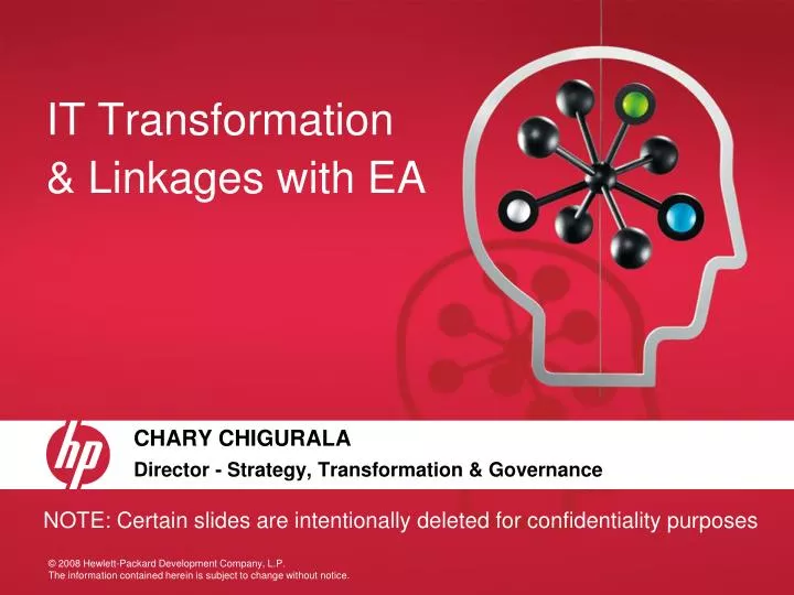 it transformation linkages with ea