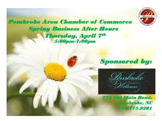 Sponsored by: 773 Old Main Road, Pembroke, NC 910.775.9201