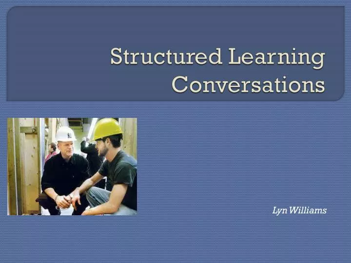 structured learning conversations