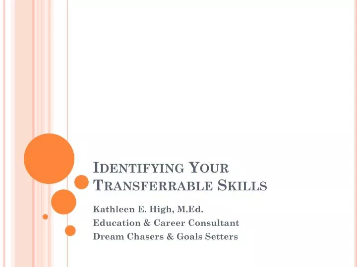 identifying your transferrable skills