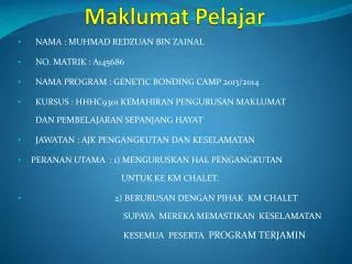 maklumat pelajar