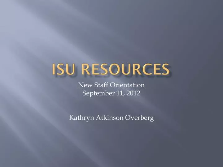 isu resources
