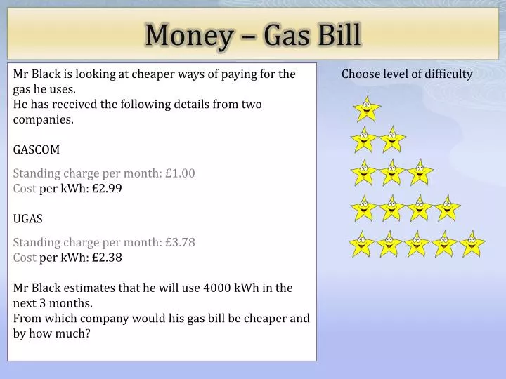 money gas bill
