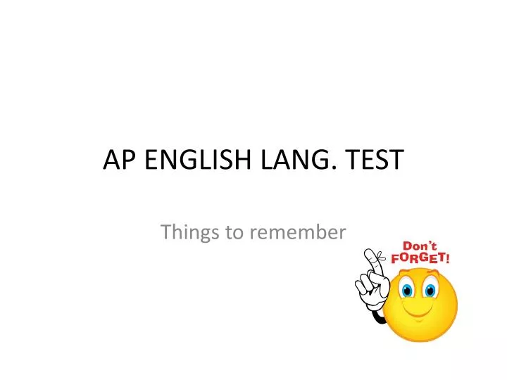 ap english lang test