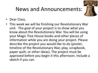 News and Announcements: