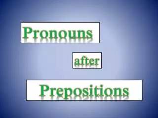 Pronouns