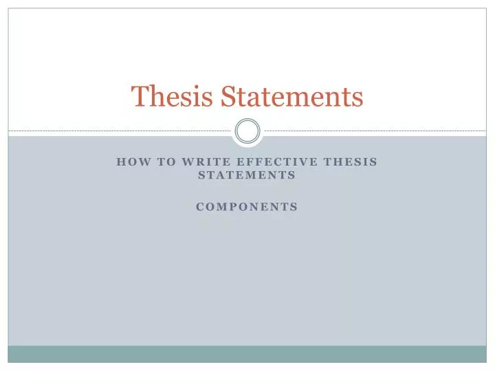 thesis statements