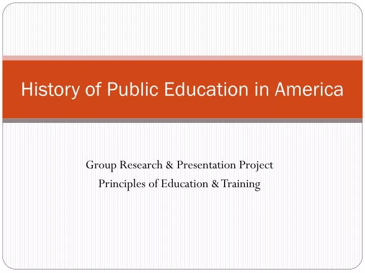 history of public education in america