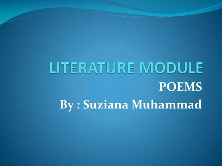 literature module