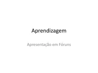 aprendizagem