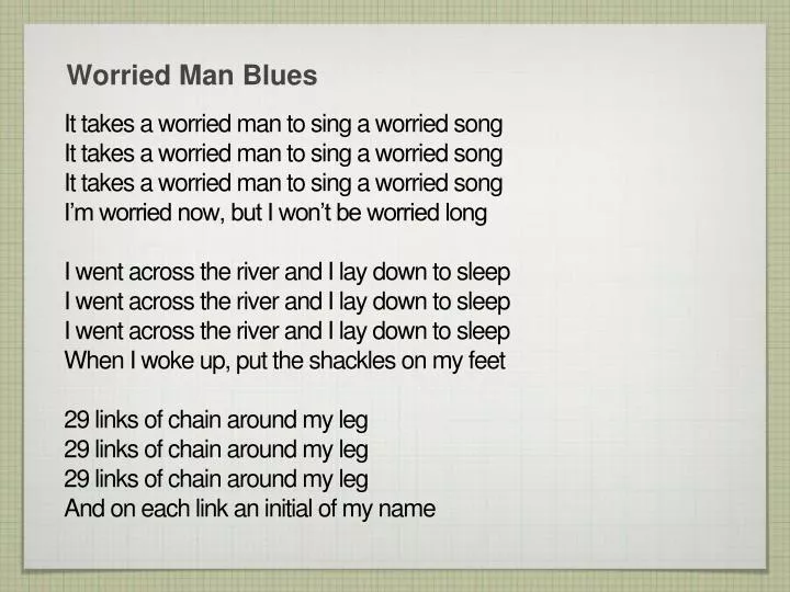 worried man blues