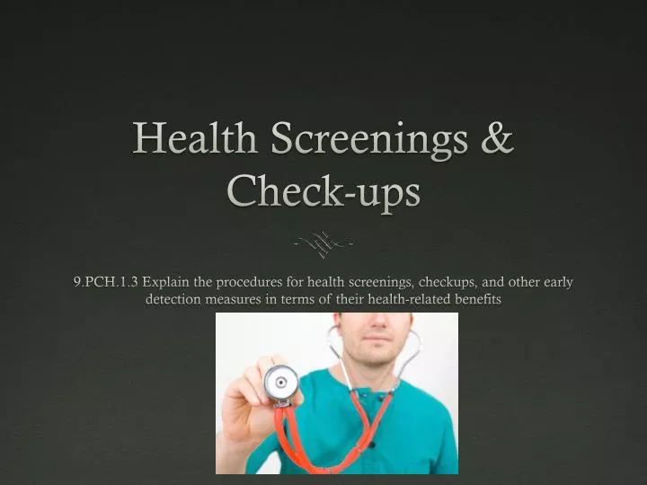 health screenings check ups