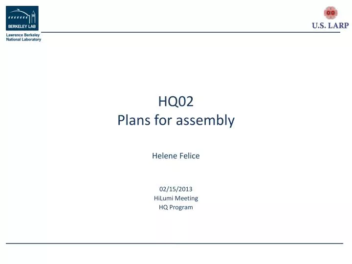 hq02 plans for assembly