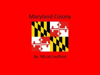 Maryland Colony