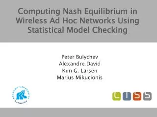 Computing Nash Equilibrium in Wireless Ad Hoc Networks Using Statistical Model Checking