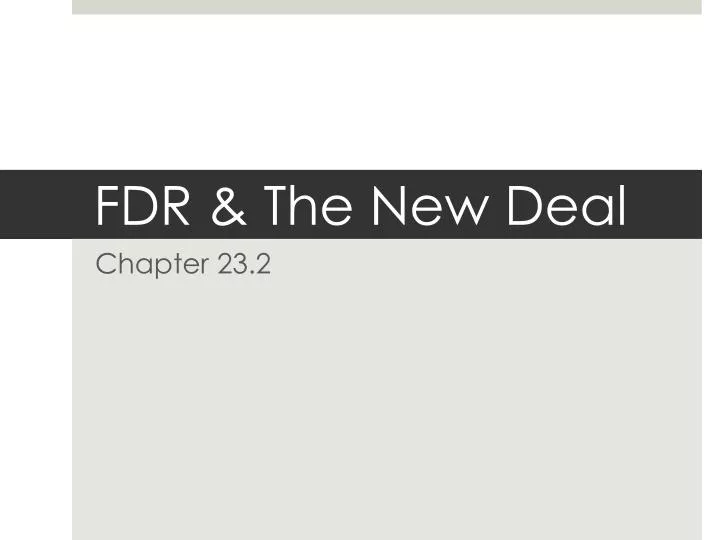 fdr the new deal