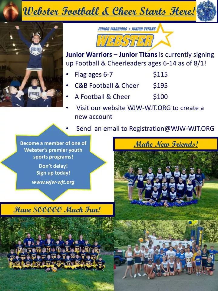 webster football cheer starts here