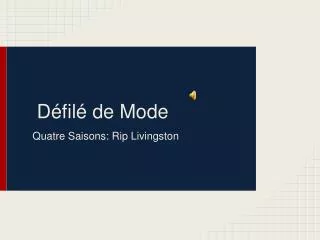 d fil de mode