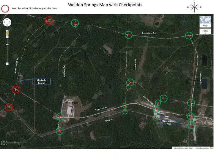 Ppt Weldon Springs Map With Checkpoints Powerpoint Presentation Free Download Id2826978 8779