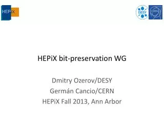 HEPiX bit-preservation WG