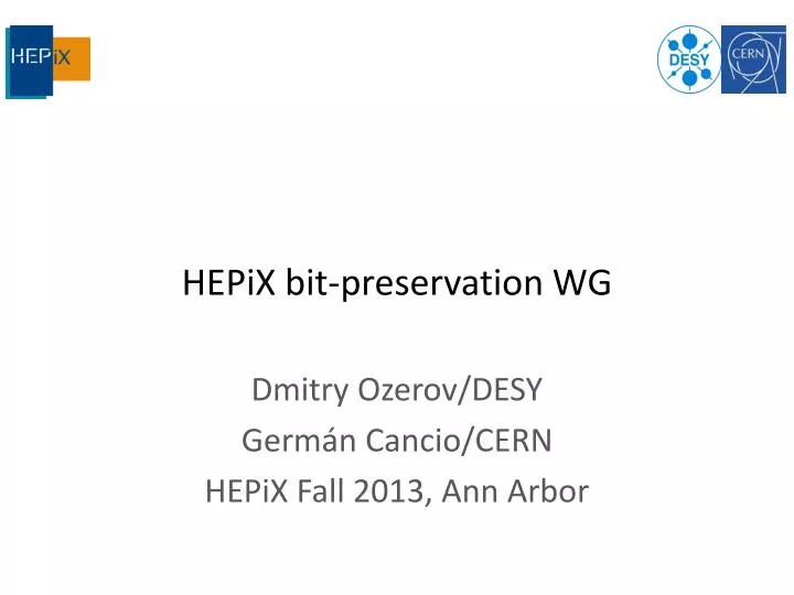 hepix bit preservation wg