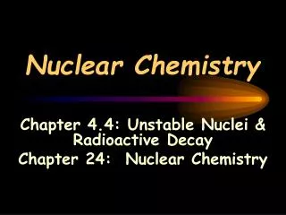 nuclear chemistry