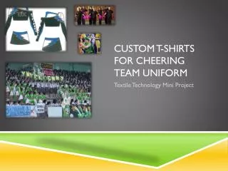 Custom T-shirts for Cheering Team Uniform