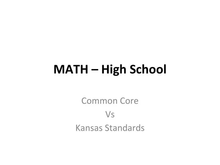 math high school