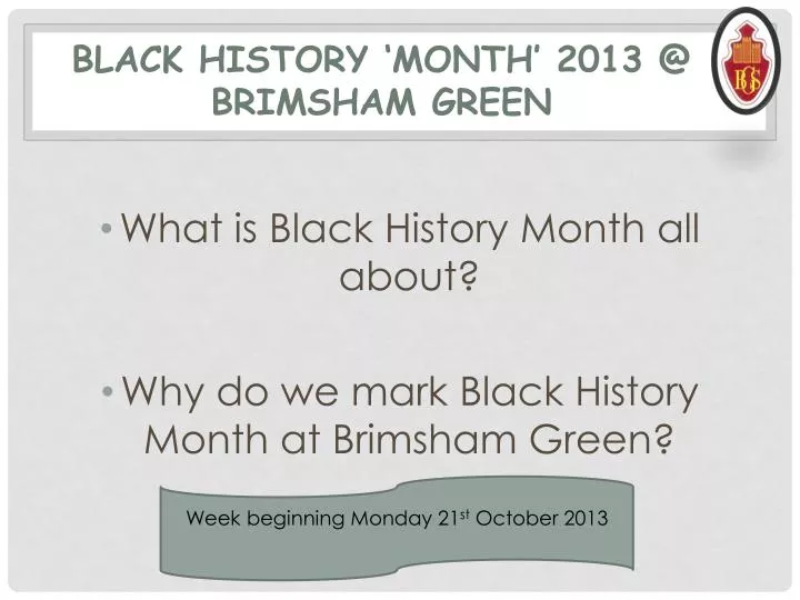 black history month 2013 @ brimsham green