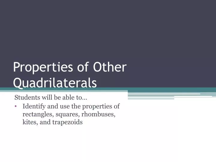 properties of other quadrilaterals