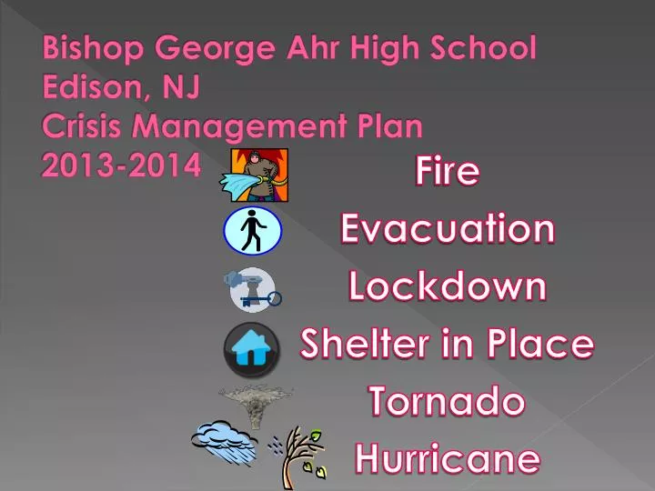 bishop george ahr high school edison nj crisis management plan 2013 2014