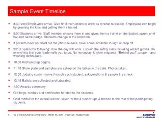 sample event timeline